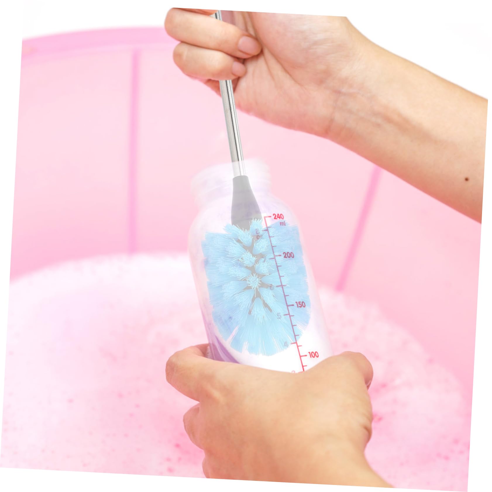 VICASKY 4piezas Cepillo De Limpieza para Botellas Limpiador De Biberones y Botellas De Agua Cepillo Mango para Tazas para