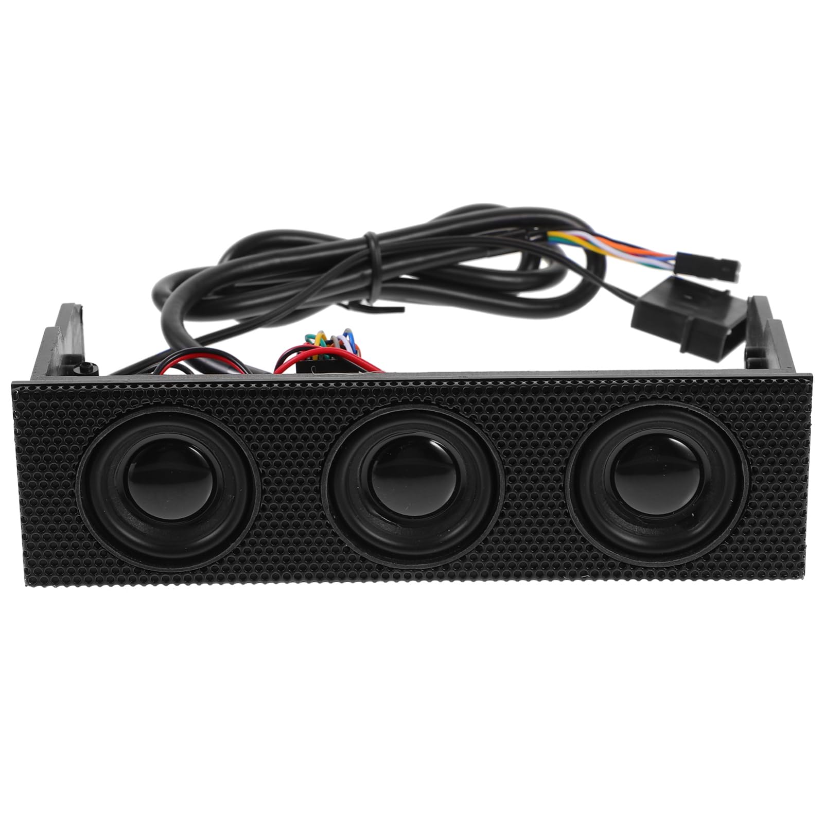 Happyyami Altoparlante Stereo Surround per Pc Nero, Altoparlante Frontale per Case Computer Suono Immersivo e Slot unità Ottica, Accessorio Audio per Appassionati di Musica e Gaming