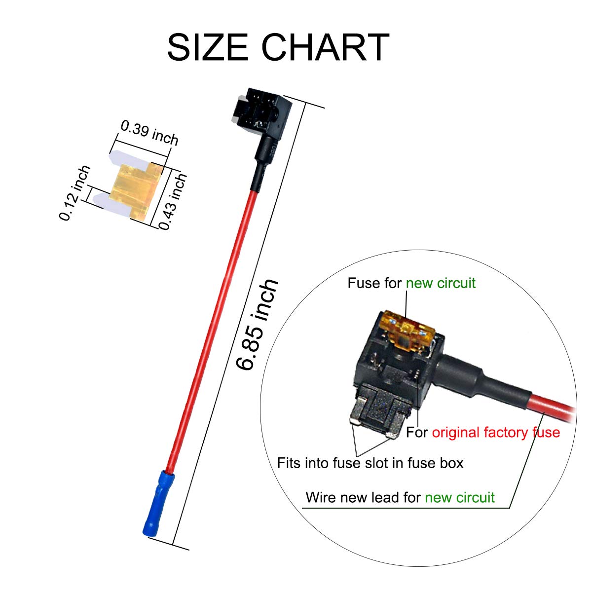 MuHize Mini Fuse Tap Low Profile Fuse Tap(2022 New), Car Adda