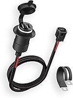 Vista 1 de Cargador de teléfono de motocicleta impermeable con puerto USB dual para Honda CRF300L CRF250L 2017-2022 - Cargador USB para teléfono, tableta