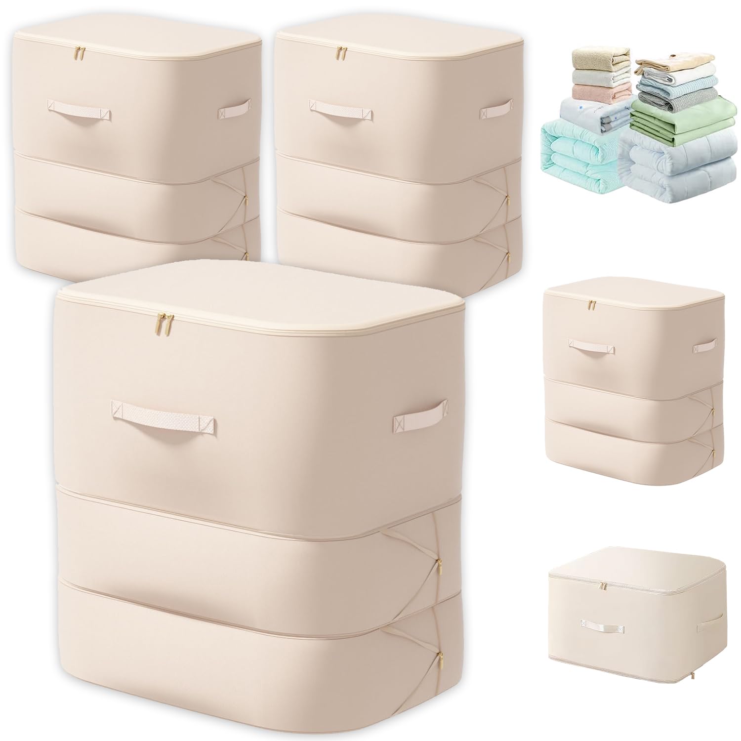 NotiGat 3PCS XL ultra space saving bags self compression organizer bags Space saver bag for comforters storage bag organizer for blankets bedding