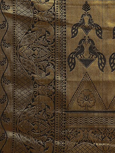 Image of Women's Banarasi Silk With Jacquard Print Saree With Blouse
