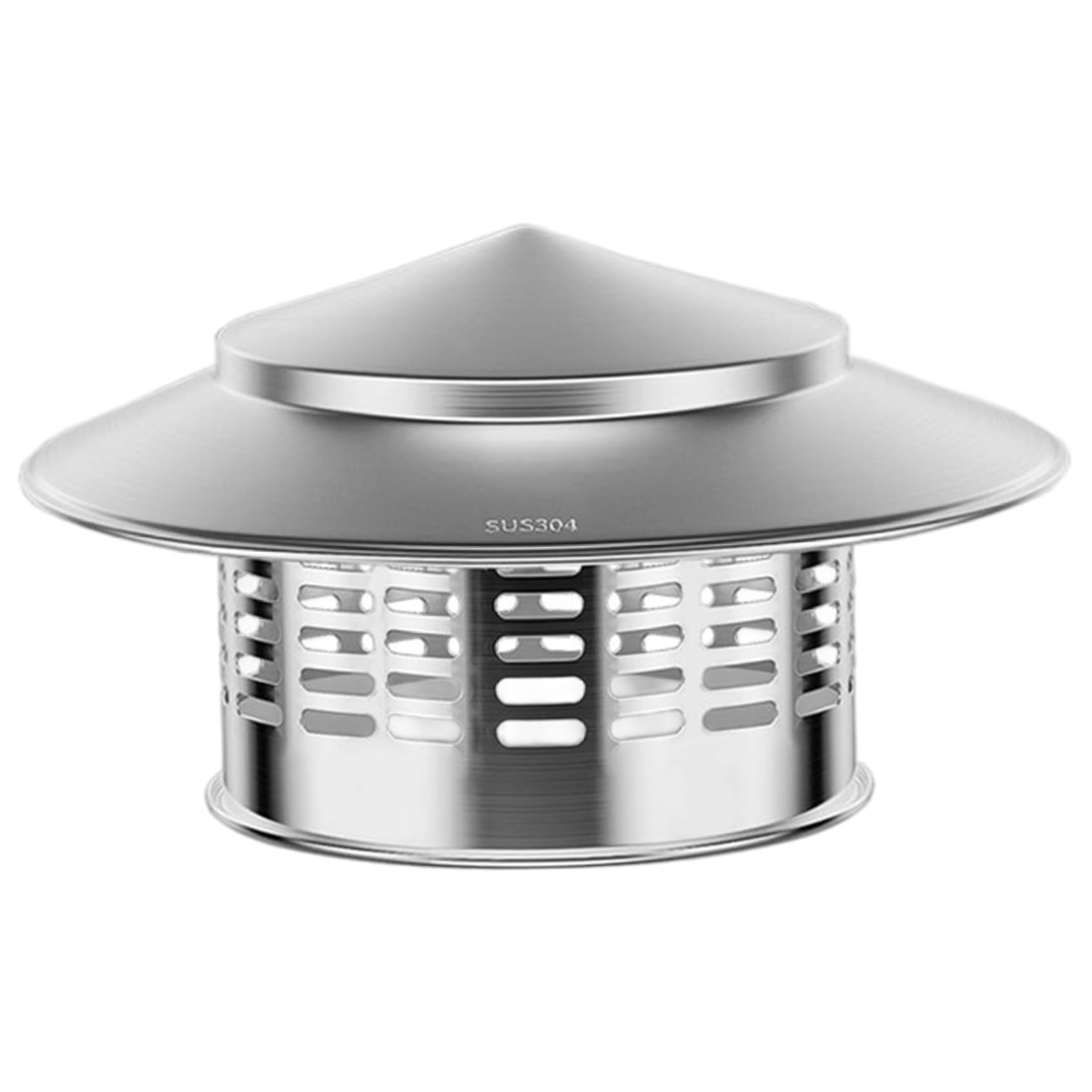 Chapeau de cheminée 6 pouces étanche en inox avec écran de protection anti-pluie