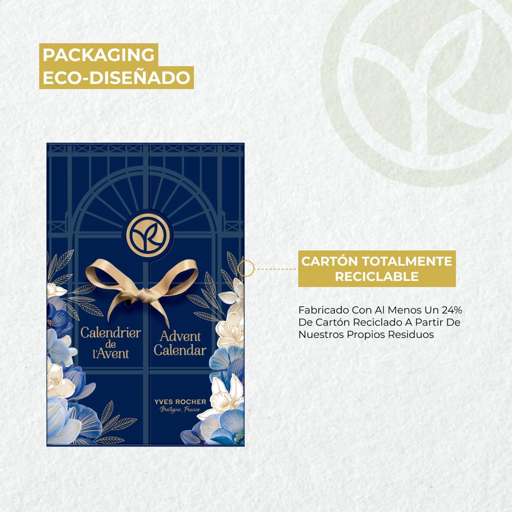 Yves Rocher Calendario de Adviento Cosmética & Belleza - Regalo con 24 sorpresas: cuidado facial, corporal, capilar; maquillaje, y perfumes - Calendario de Adviento para mujeres – Edición limitada