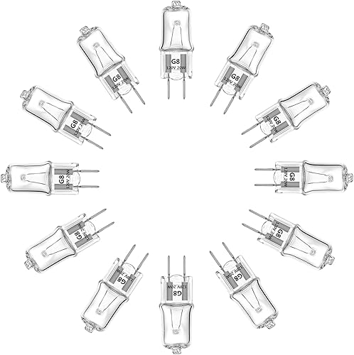 Appliance - Bombillas G8 para horno microondas GE, luz nocturna, bombillas de estufa, bombillas de xenón de 20 W, 120 V, reemplazos de iluminación