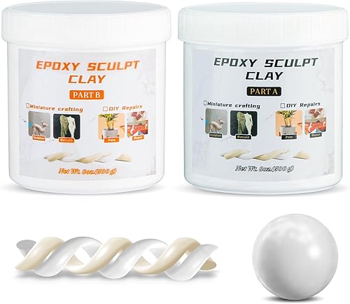 Miniatura 8 de Arcilla epoxi esculpir 2.2 libras, compuesto de modelado de 2 partes (A y B) de arcillas epoxi para esculpir, modelar, construir y reparar, masilla