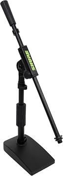 Shure by Gator Compact, Low Profile Mic Stand with Single-Section Boom; SH-DESKTOP2