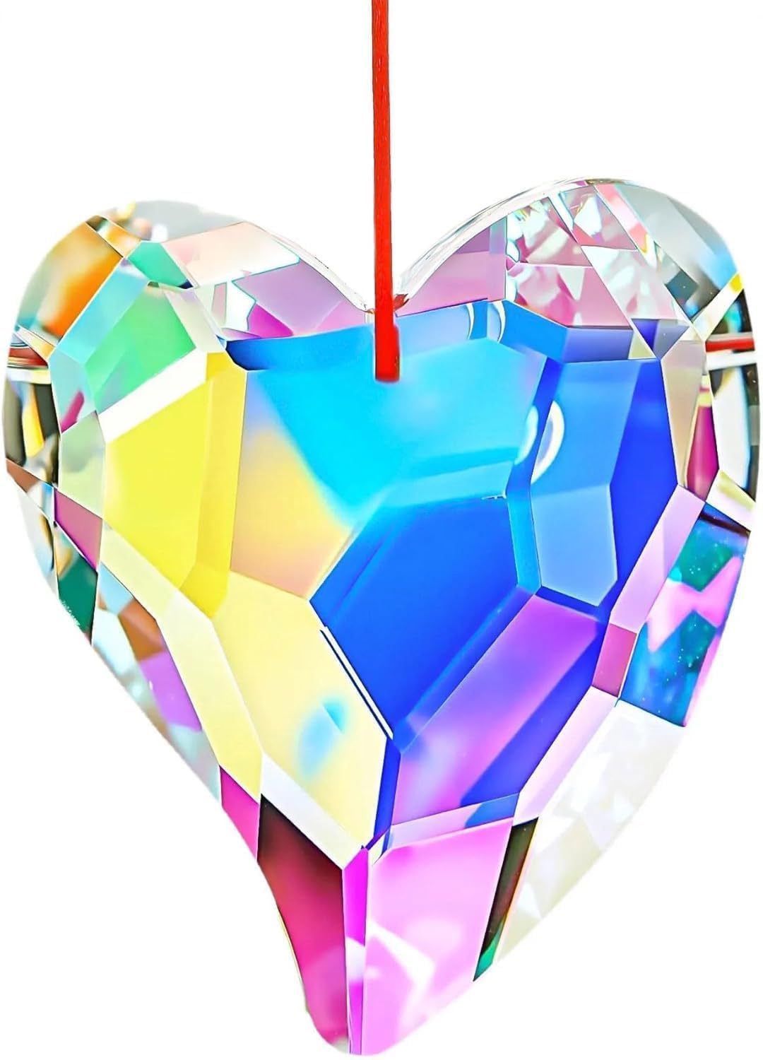 70mm Heart Crystal Prisms Suncatchers For Window Hanging Rainbow Maker Gift