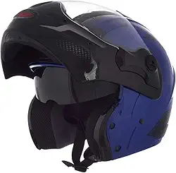 Capacete de Moto Mixs MX Captiva Route Brilhante Com Viseira Interna Solar Óculos de Sol Articulado Escamoteável Robocop Cinza Com Cinza