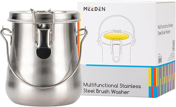 MEEDEN Portable Paint Brush Washer Stainless Steel Artist Brush Cleaner for Oil & Acrylic Painting - Medium