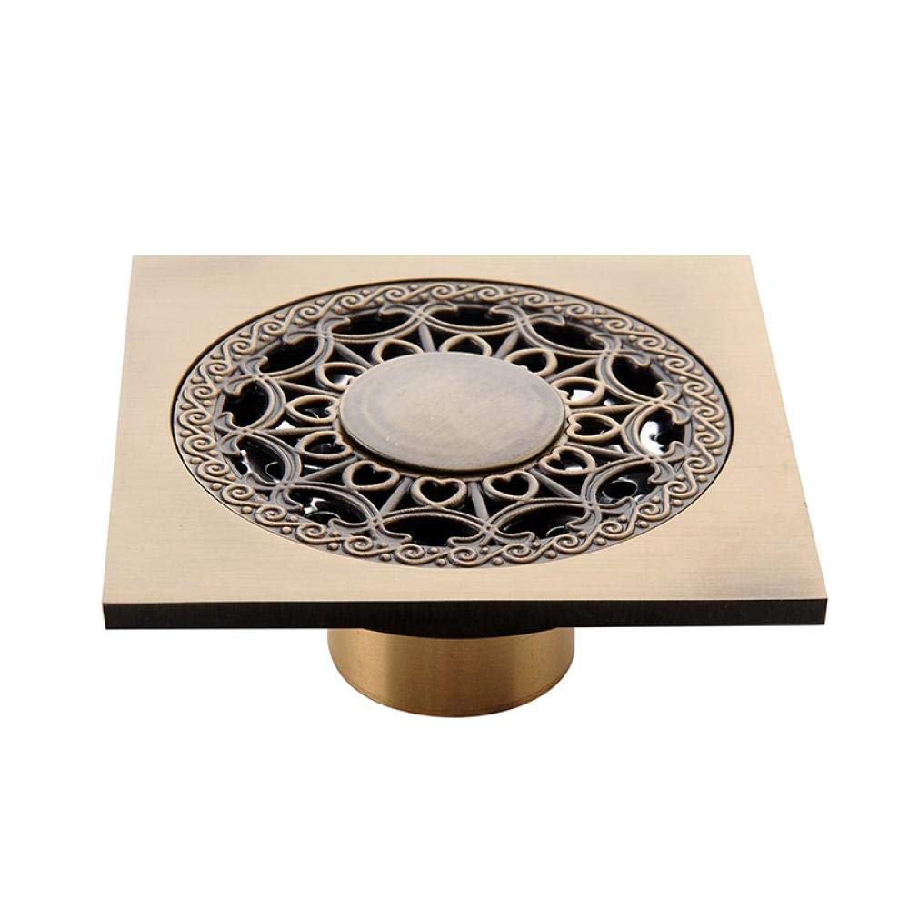 Siphon de sol rond anti-odeurs en laiton 10cm pour des toilettes saines