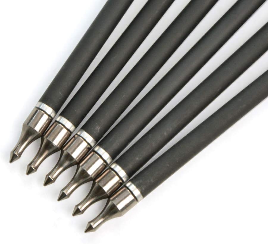 SHARROW 30 Inch Archery Carbon Arrows Practice Hunting Arrows Spine 500 Removable Tips + Arrow Quiver for Compound & Recurve Bow(Pack of 12)