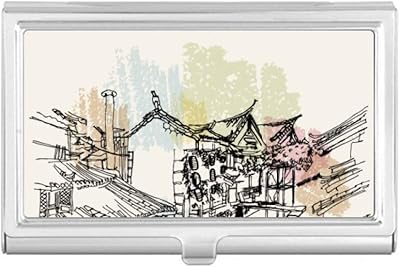 Temple Natural Scene Li Jiang China Business Card Holder Case Pocket Box Wallet