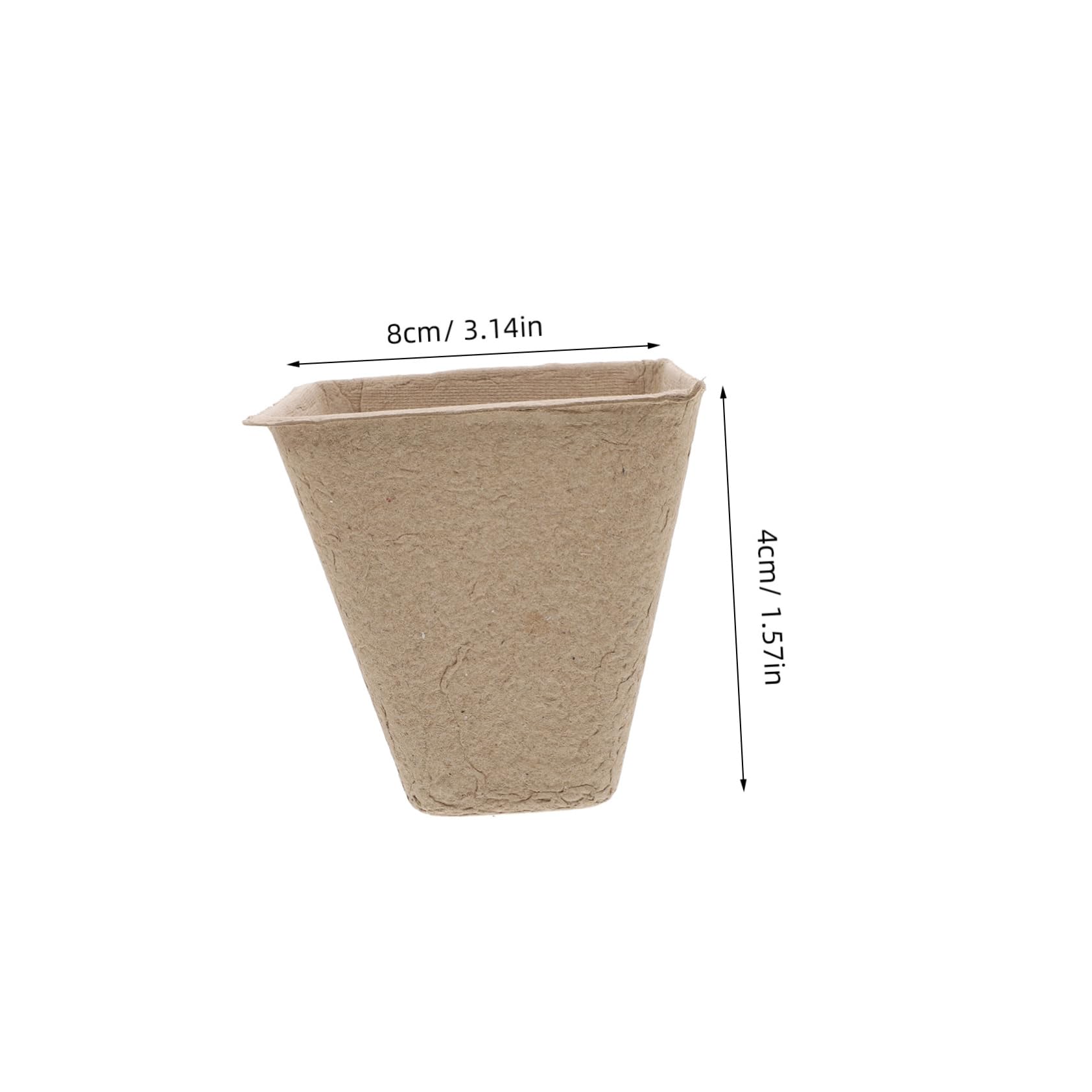 BESTonZON 50Pcs Craft Nursery Pots with Drainage Holes Small Paper Planter Cups for Gardening for Germination and Growing Small Plants