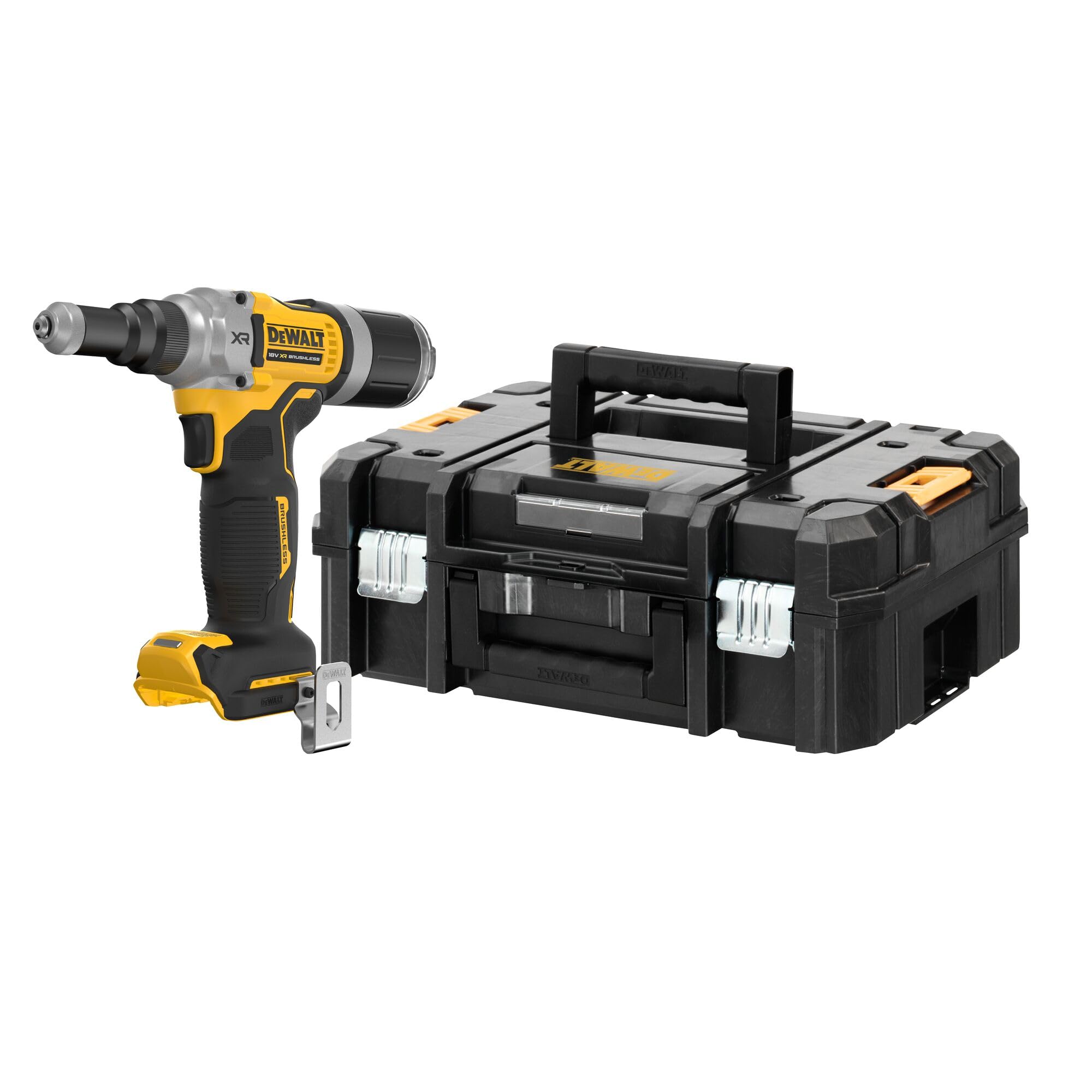 DeWALT Pistola a rivetto a batteria DCF414NT-XJ 18 V, rivettatrice cieca, rivettatrice da 4,8 a 6,4 mm, potenza di attuazione 20 kN