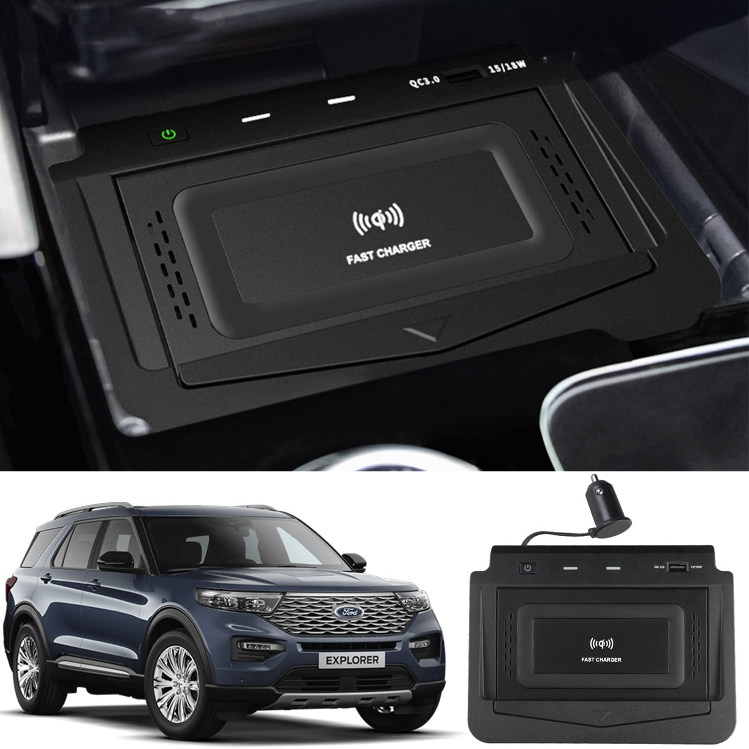 Draadloze Autolader voor Ford Explorer Base/XLT/Limited/ST/Platinum