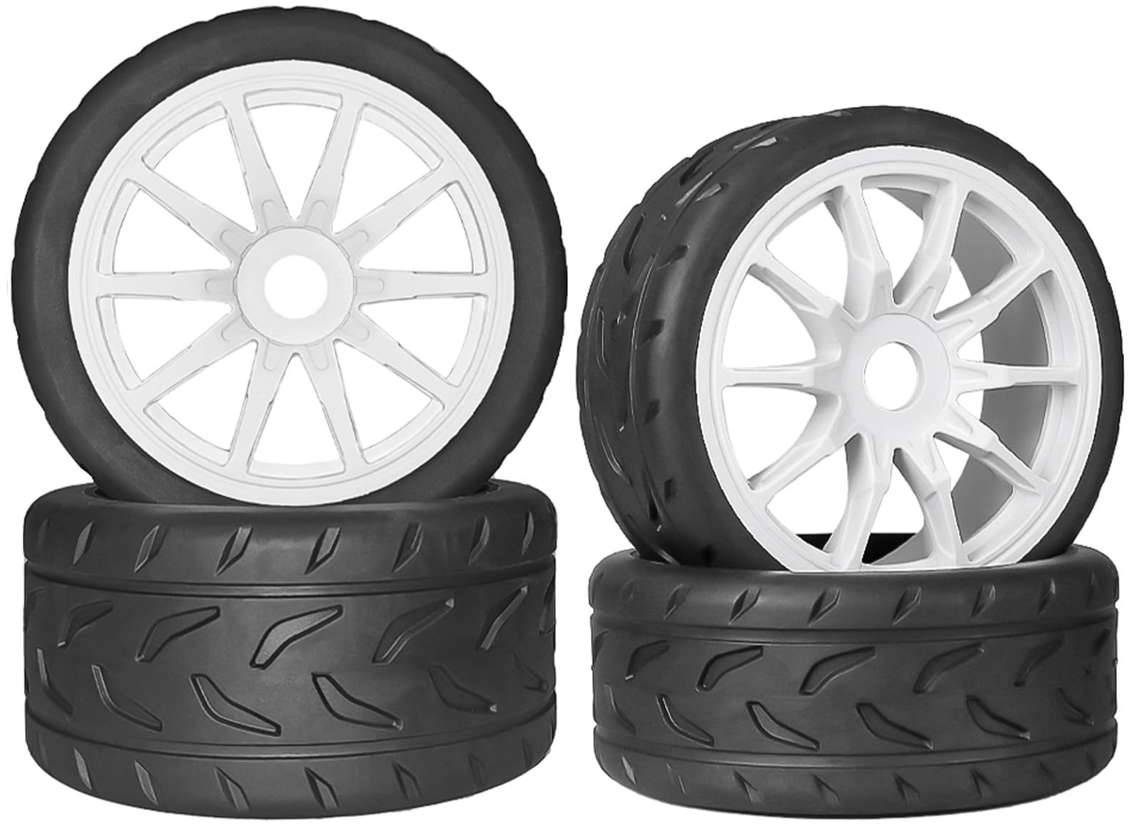 1/7 1/8 On Road Tire Set On Road Tire Tyre 17mm Wheel Rims for Arrma 1/7 Infraction Felony FS Racing Model GT RC Car Upgrade On Road Tyre 4Pcs One Set