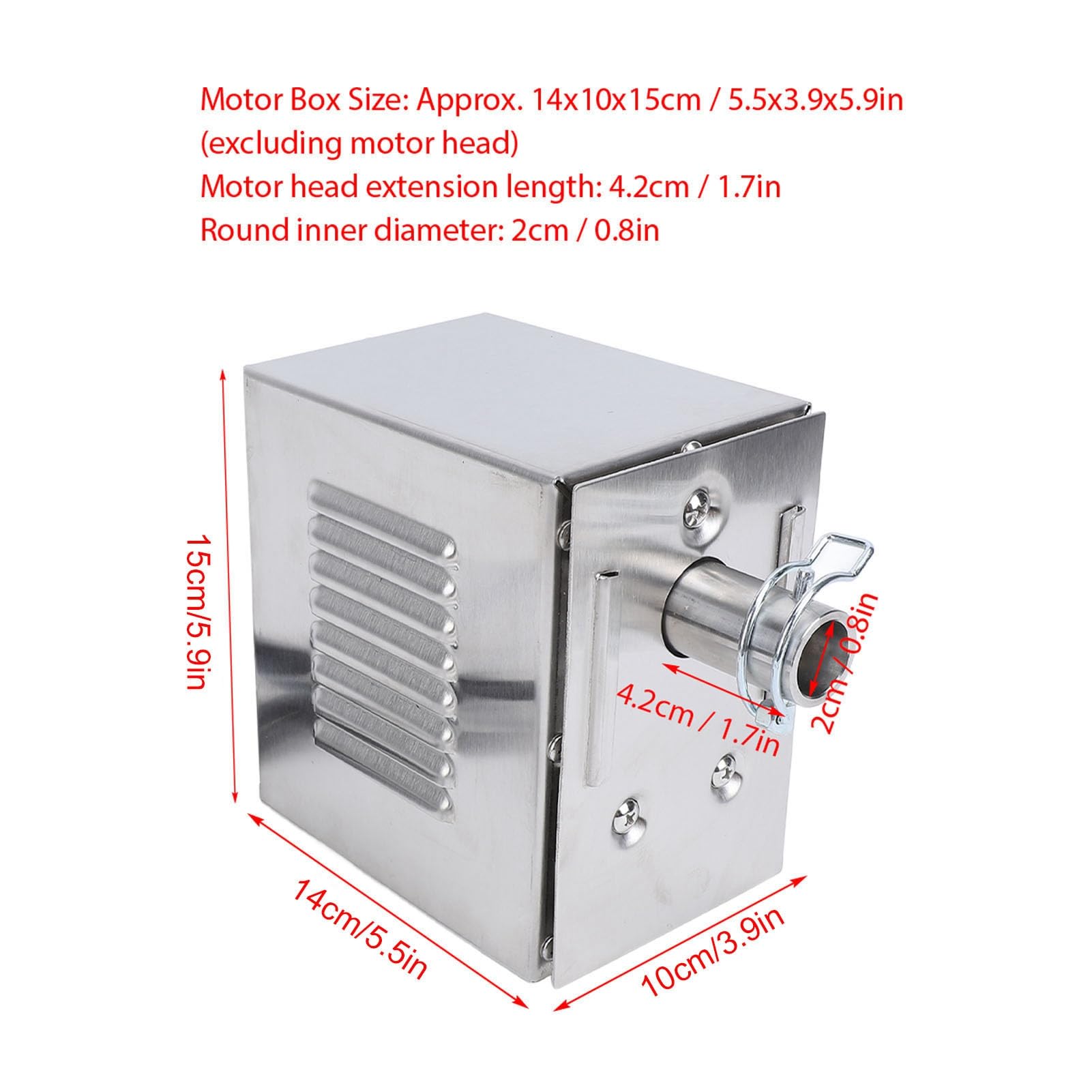 SIXRUN 45W Moteur de Tournebroche pour Grill, Moteur de Grill en Acier Inoxydable avec Torsion de 200-250kg pour Cochon Chèvre Poulet Rôtissoire Cuisine Extérieur Camping