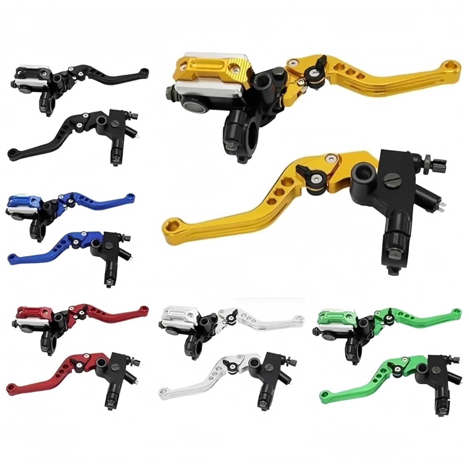 Cilindro para maestro freno de motocicleta universal 22 mm, palanca embrague hidráulica para Honda para Yamaha(Prata)