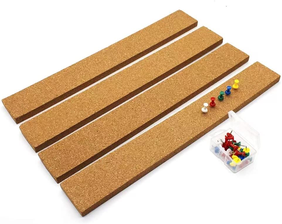 4 Pack SelfAdhesive Cork Board RollWall Thick Bulletin