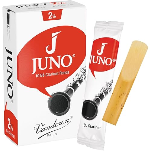 Vandoren JUNO Bb Clarinet Reeds, Strength 2.5, Box of 10, JCR0125