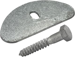 Dock Float Mounting Hardware, 3/8"x4" Hex Lag Bolt and Custom Washer, 1/8" Galvanized Steel, Made for use with Eagle Floats (8)