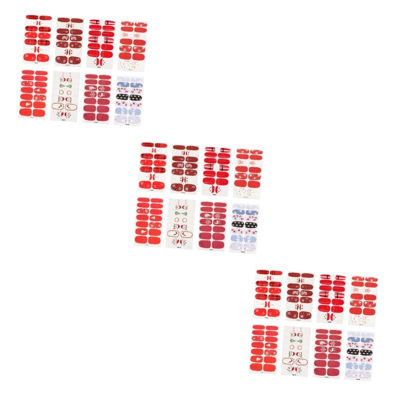 Ipetboom 3 Set Adesivi Natalizi Per Nail Art Strisce Per Unghie Festivo Adesivi Per Unghie Argento Per ie Natalizi Di Halloween Natale Etichetta 8 Fogli * 3