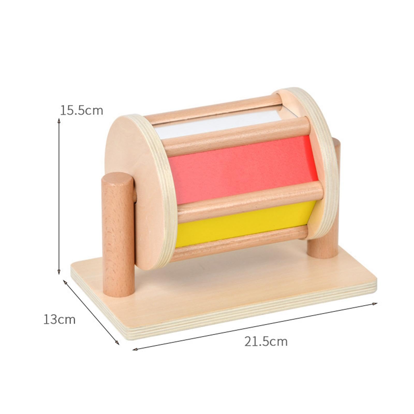 Tambor Giratorio, Juguete de Aprendizaje Sensorial, Rodillo de Aprendizaje para Promover La Motricidad Fina, de Madera.