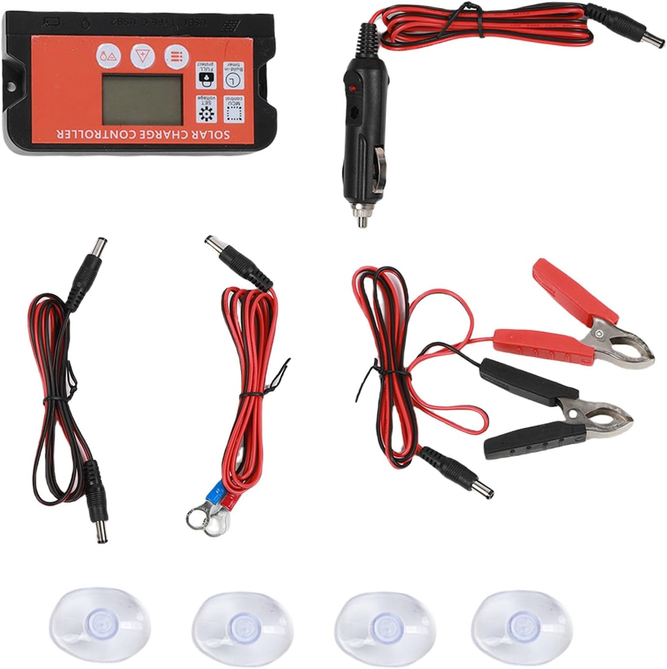 Solar Panel Charger Controller, 30W Solar Panel Charger Kit with Internal Guard System, Fast Charging for Car, Motorcycle, Boats, for 12V Batteries and Maintenance