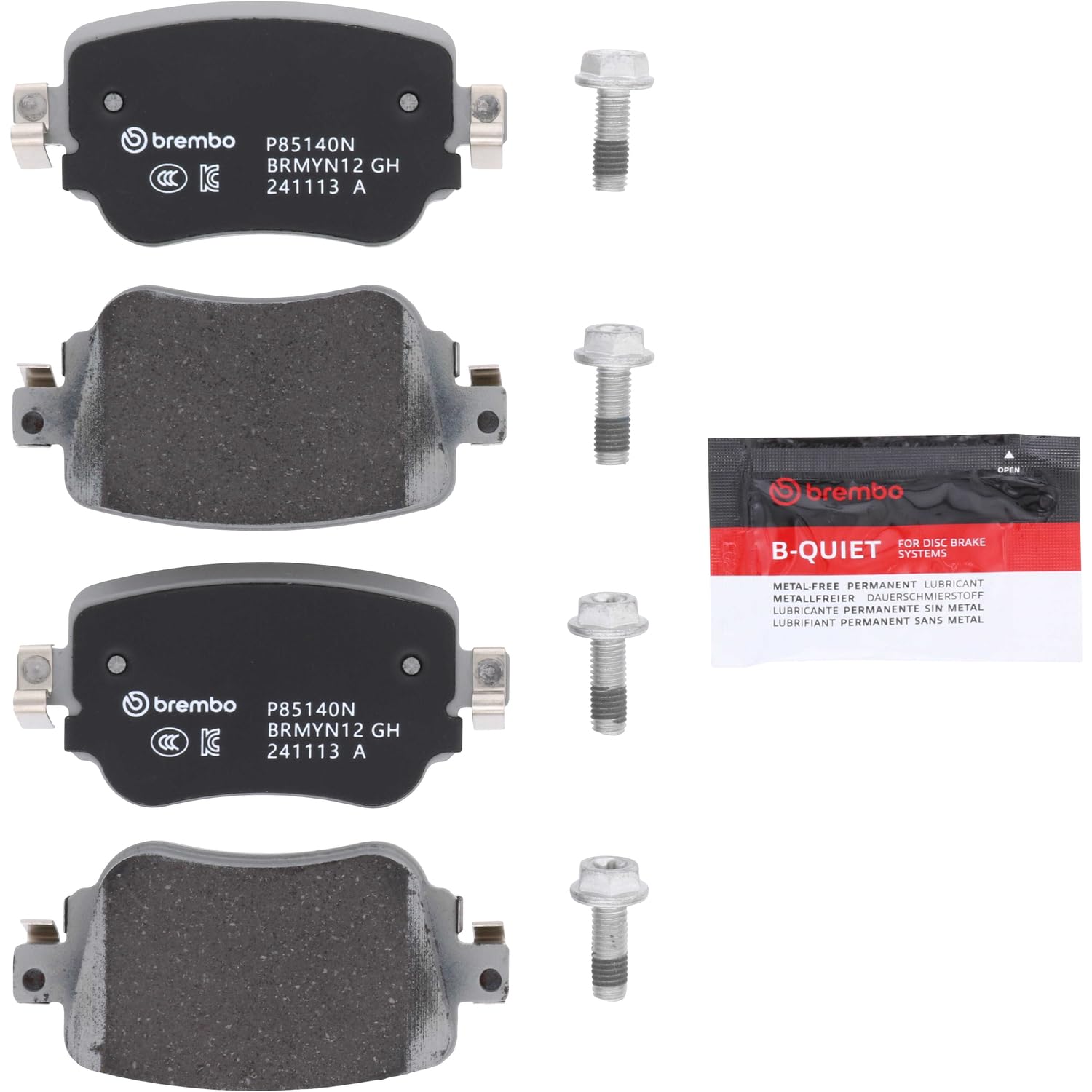 Brembo Fren Balatası, Arka Audi Q3 2.0 TDI, 2.0 Tfsı (8UB, 8UG) (2011-2018), Seat Leon 5F1 (2013-2020), Skoda Octavia (2012-2020) 104(W) x 18(T) x 52(H) mm P85140