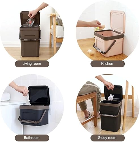 Miniatura 6 de DYPASA Bote de basura inteligente para cocina, basurero montado en la pared, papelera para clasificar la cocina, accesorios de baño, papelera de