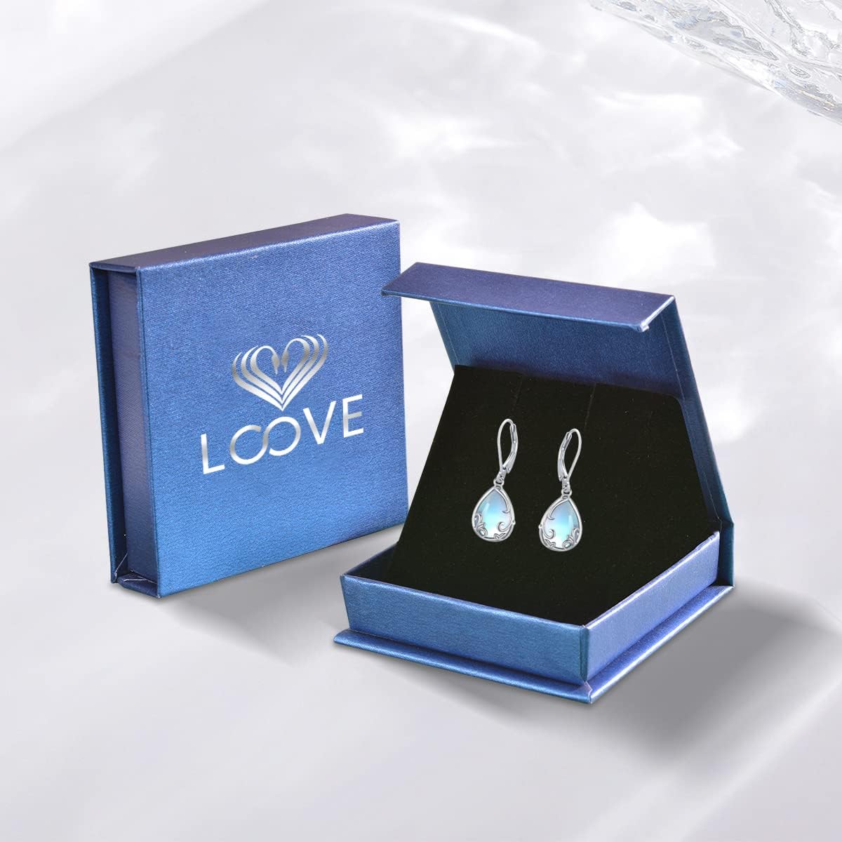 Dangle Earrings Sterling Silver Moonstone/Turquoise/CZ/Crystal Earrings for Women Tree of Life Animal Filigree Leverback Earrings Jewelry Gifts - Image 7