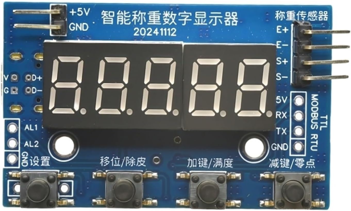 24-Bit HX710 Weighing Display Instrument – Intelligent Sensor Module Supports TTL/Modbus for Accurate Digital Scales(Communication)
