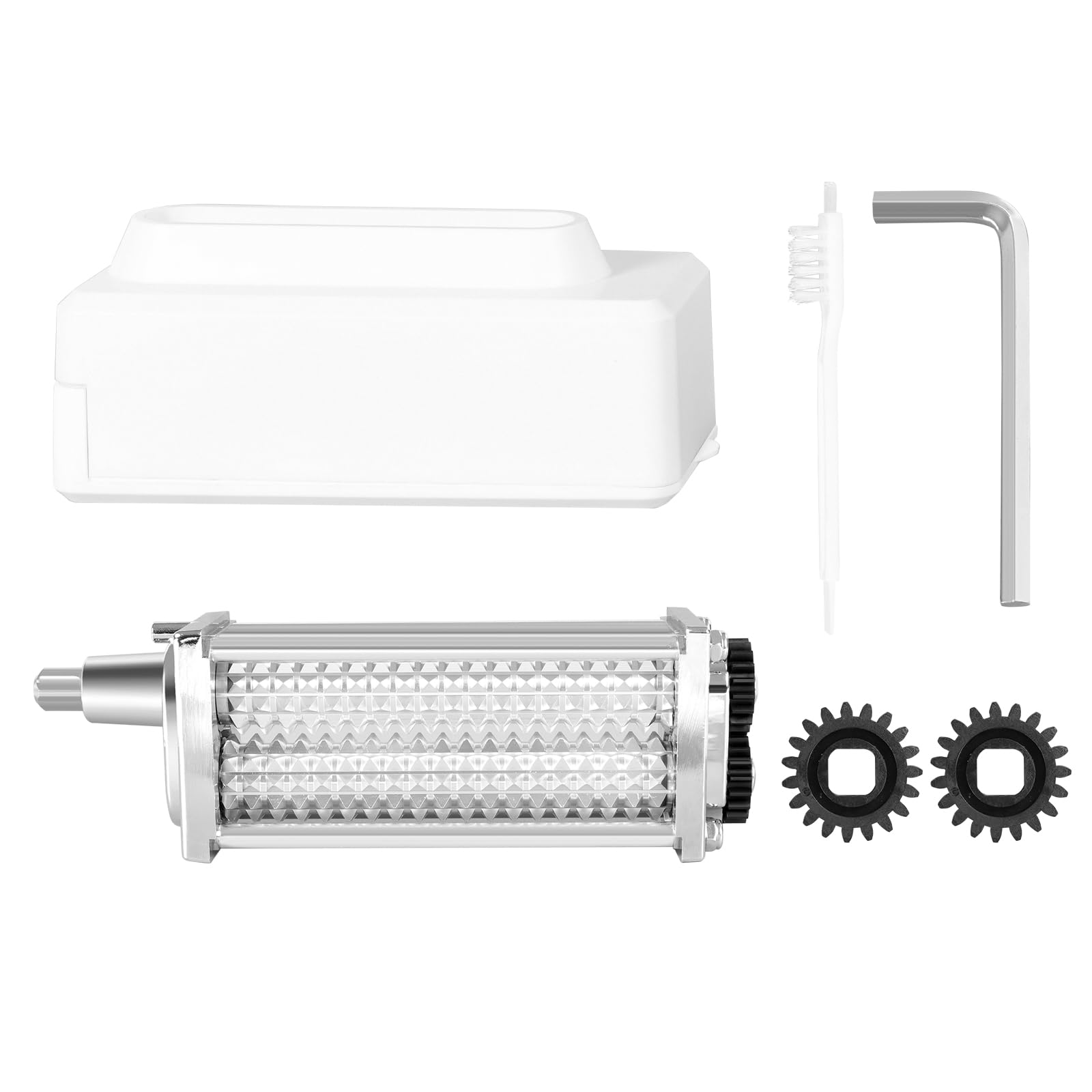 Gdrtwwh Nasadki do kruszenia mięsa do wszystkich mikserów stojących KitchenAid, kruszarki do mięsa i drobiu (białe)