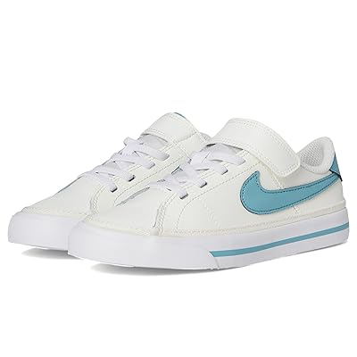 Nike Kids Court Legacy (Little Kid) Kids Shoes Sail/Denim Turquoise/White