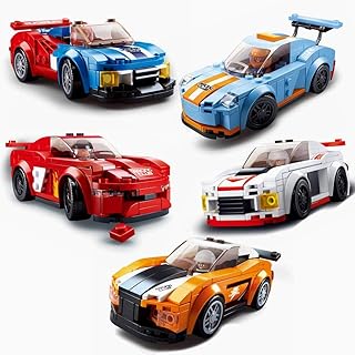 Sluban Car Club, Race Car Set (Set of 5 Cars) M38-B0633-148 Pieces per Set (750 Pcs in Total). 100% Compatible. Includes Box. Building Bricks Toy (M38-B0633)