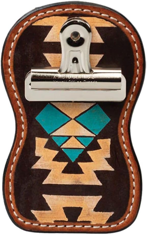 WEAVER Show Number Holder Turq Aztec