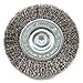 Forney 72736 Wire Wheel Brush, Fine Crimped with 1/4-Inch Hex Shank, 3-Inch-by-.008-Inch