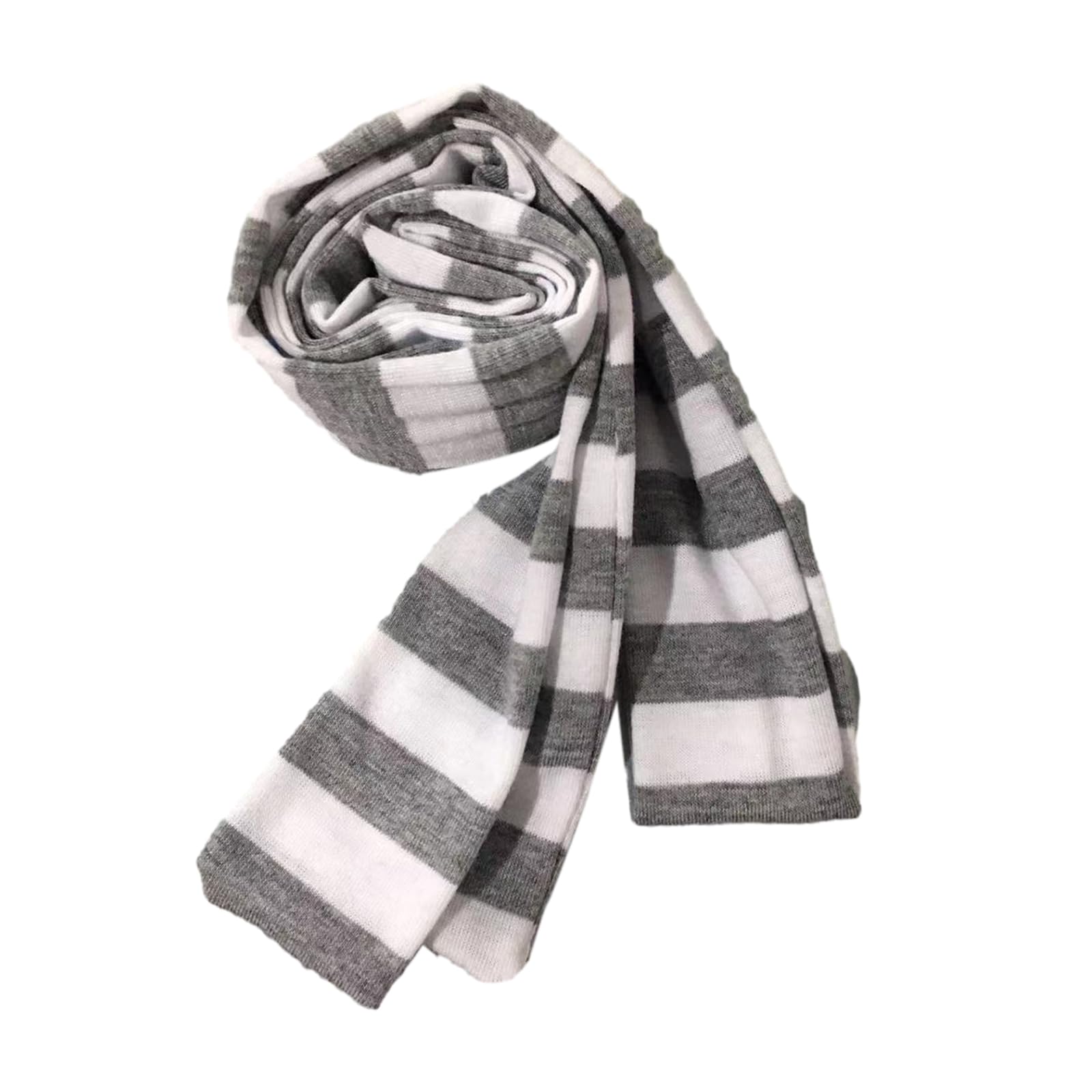 Haiki Women Cool Scarf Girl Stripe Long Knitted Scarves Fashion Cloth Unisex Street Casual Neckerchief