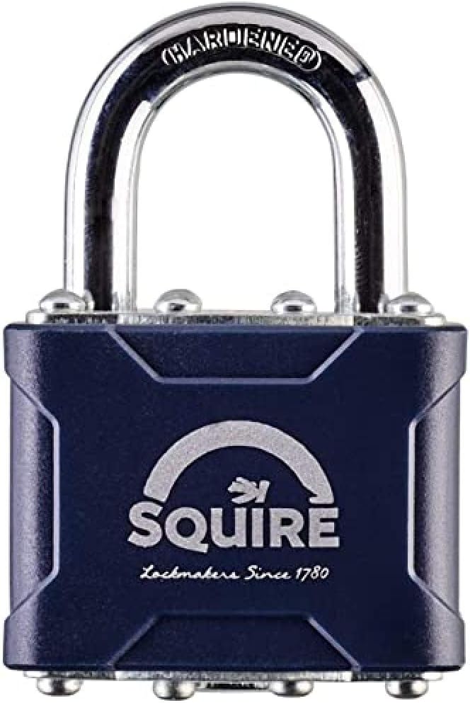 Henry Squire Stronglock Laminated Open Shackle 4 Pin Double Locking Padlock, 38 mm (Length)