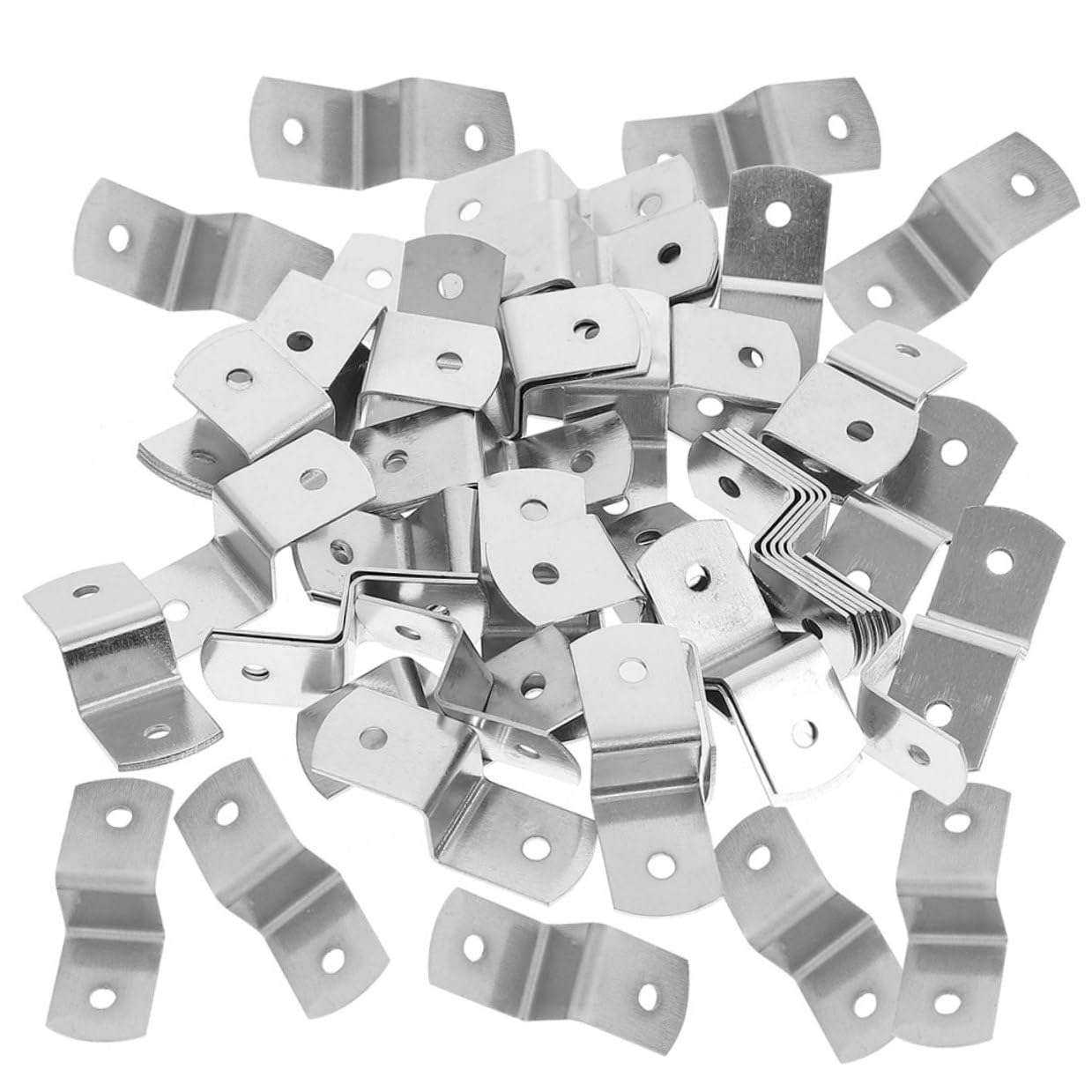 Clips en Z de hierro Zerodeko plateados para fijar tableros de mesa y estantes con 150 piezas