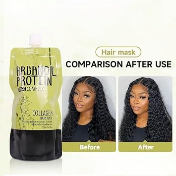 Professional Argan Oil Protein Magic Complex Collagen Hair Mask, Moisturizing Hydrating Protein Smoothing 16.9 fl oz Keratin Hair Mask Treatments For Hair Care