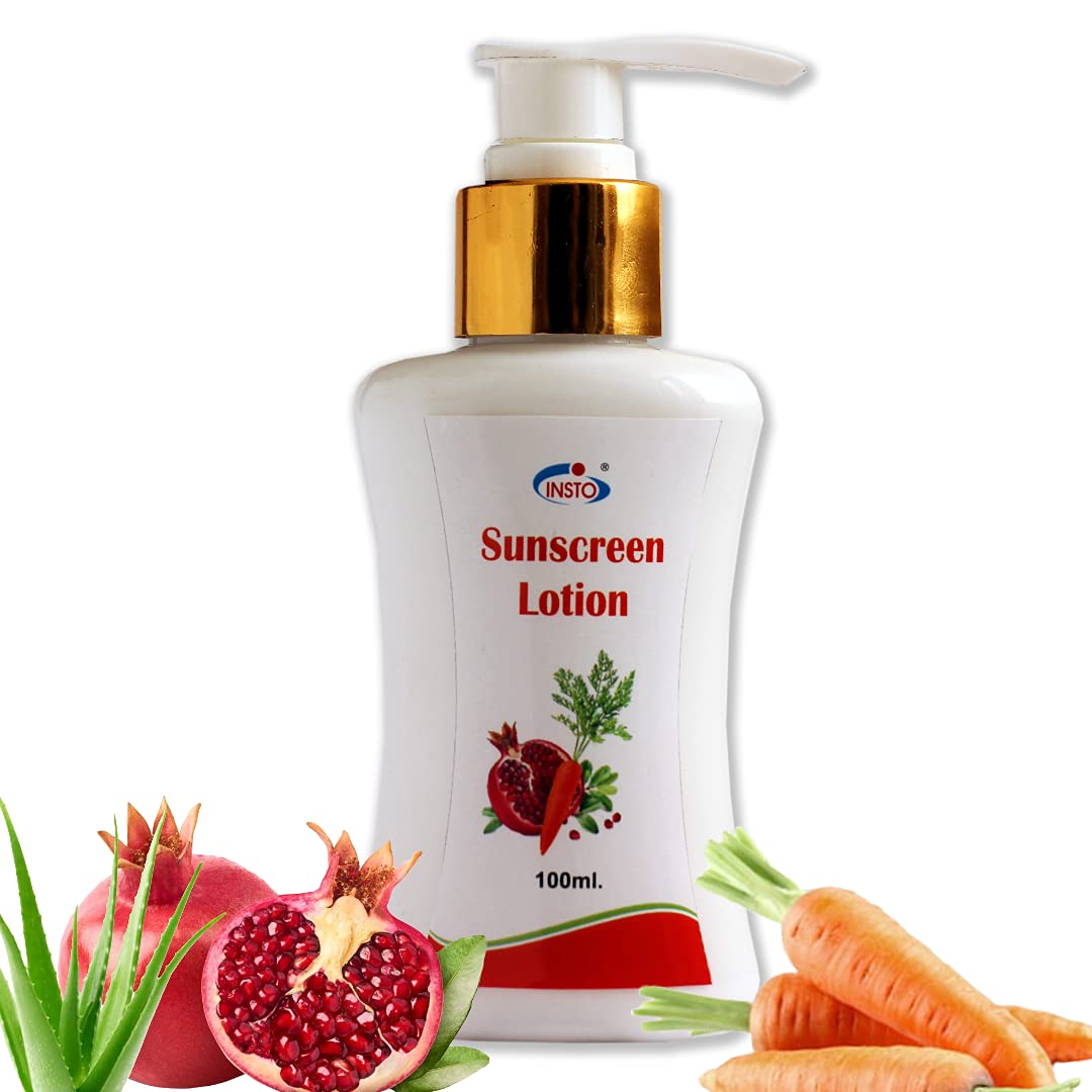 INSTO Sunscreen Lotion For Protecting from U.V. radiations, good moisturizing, Emollient, - SPF 30+ PA+(100ml)