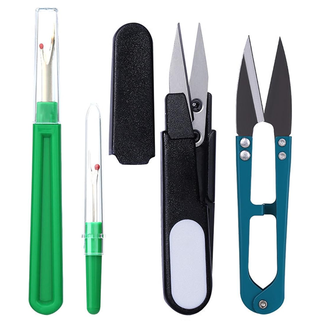 Cucitura Ripper Kit, 2 apricuciture, 2 tagliafilo, Dispositivo di Rimozione della Filettatura Cucire Filo Unpicker,Strumenti Taglia e cuci,Taglia Filo