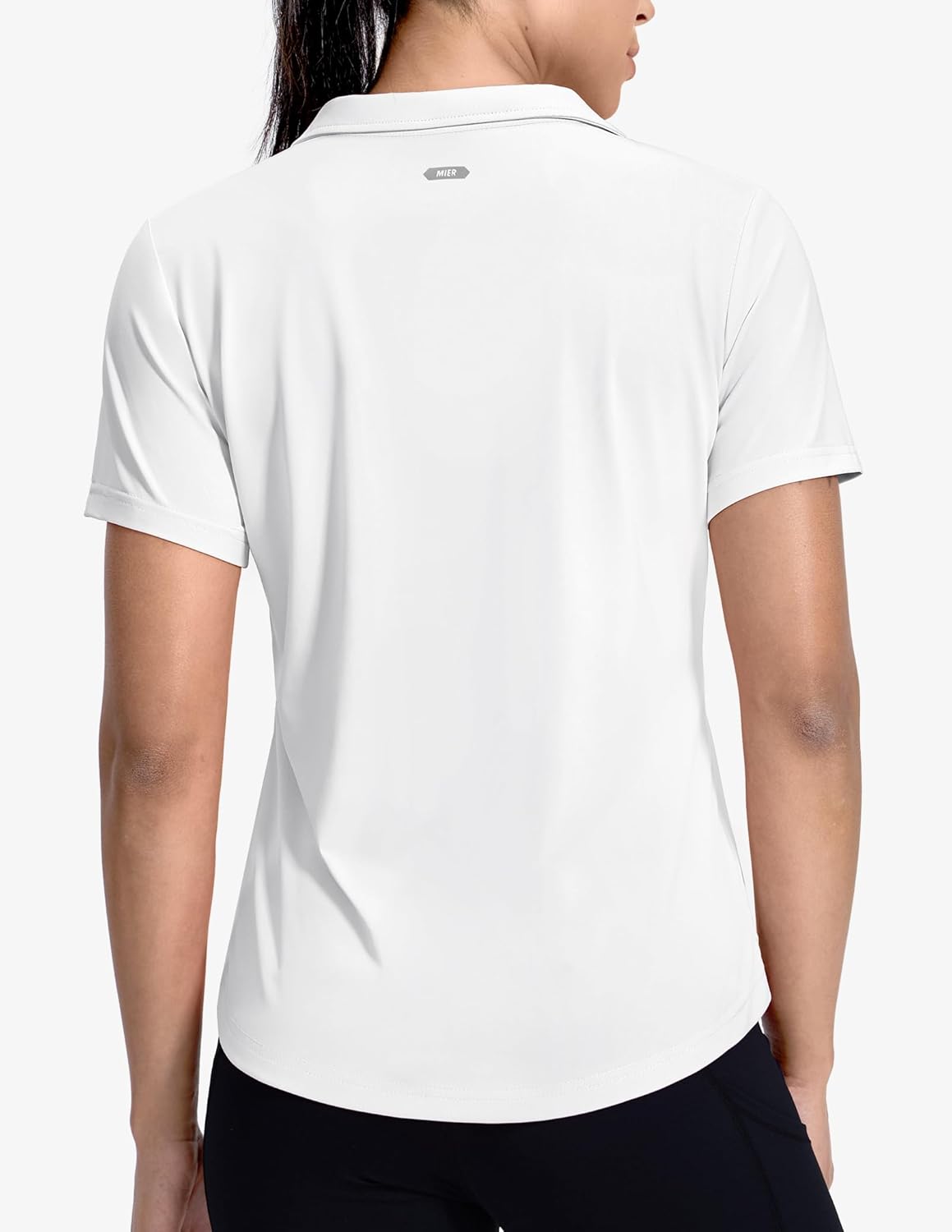 MIER Polo Shirts for Women V Neck Short Sleeve Golf Tennis Shirts Quick Dry Soft UPF 50+ Collared Active Tops, Lightweight