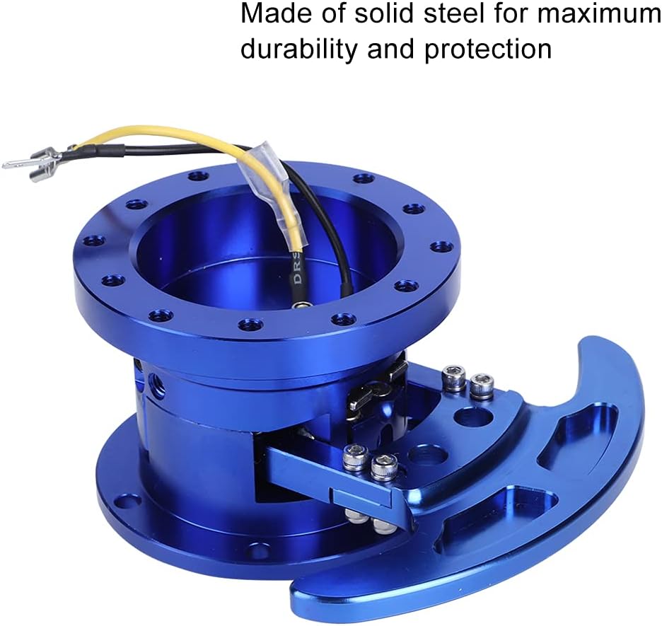 Steering Wheel Hub Adapter, Tilt Flipped Racing Steering Wheel Quick Release Hub Kit Removable Adapter(Blue)