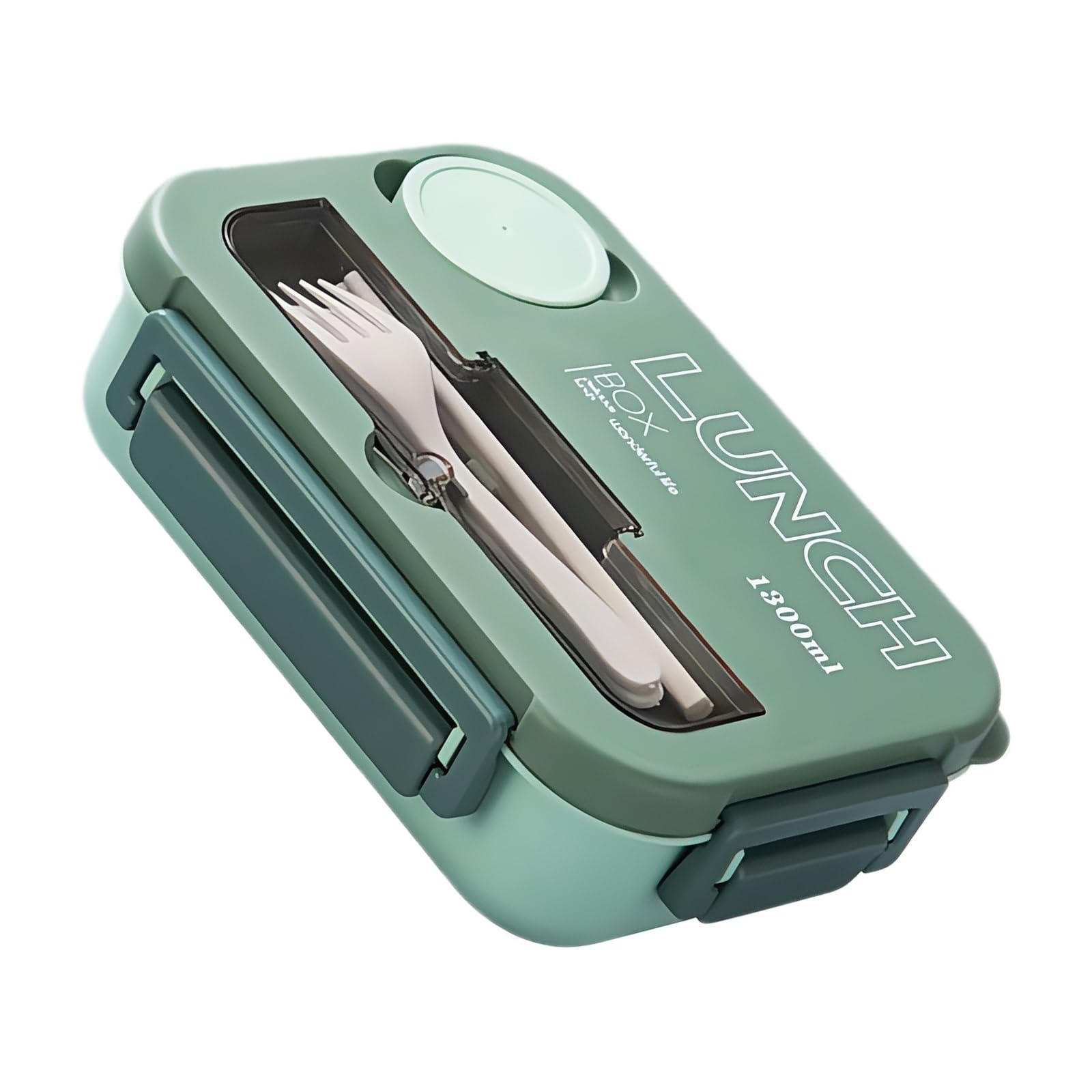 Maxtonser Lunch Box With Fork, Spoon Large Capacity Lunch Container Compartments Food Storage Containers Microwave Safe
