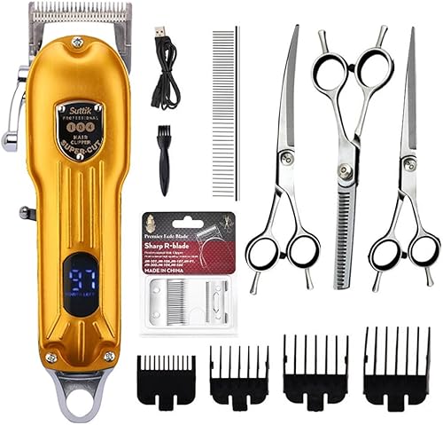 Generic Recortadora de perros, afeitadora recargable de alta potencia de 7000 RPM con hoja de acero inoxidable para perros de pelaje grueso