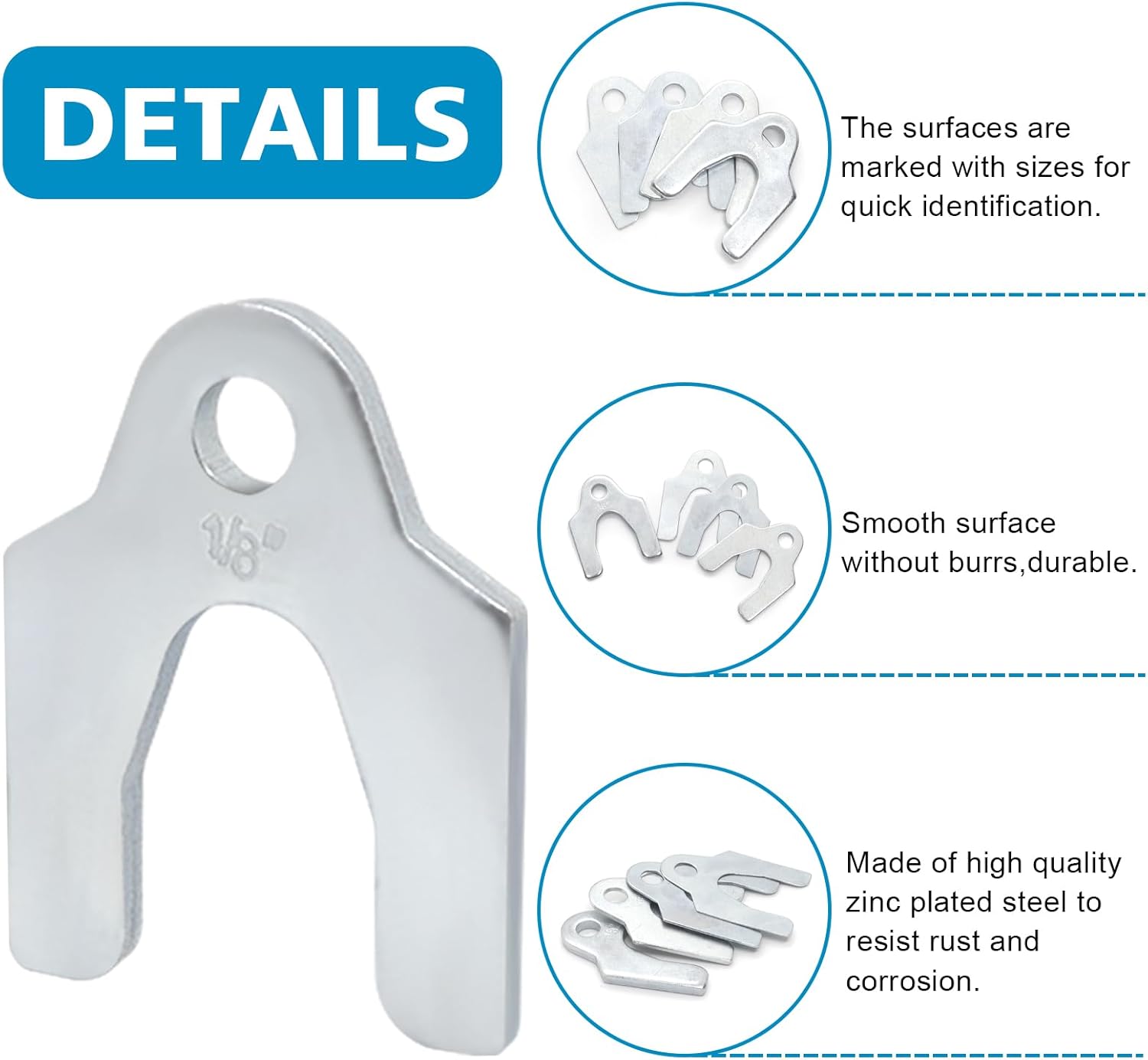 2 Sets Auto Alignment Body Shims, 40 PCS Auto Body Fender Alignment Shim Assortment Kit