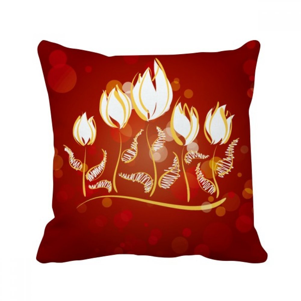 Coussin de projection tulipe multicolore, cadeau déco idéal pour canapé